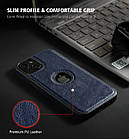 Чохол Slim Leather Case для Apple iPhone 15 Plus Dark Blue, фото 6