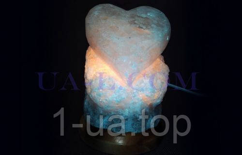 Соляна лампа Серце-валентинка 1-2 кг