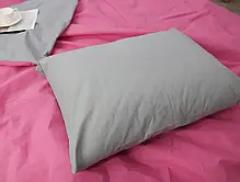 Рожево-сіра постільна білизна двоколірна односпальна 150*220 комбінована щільна бавовняна з Бязі Gold, Черешенька ТМ, фото 4