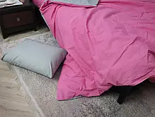 Рожево-сіра постільна білизна двоколірна односпальна 150*220 комбінована щільна бавовняна з Бязі Gold, Черешенька ТМ, фото 5