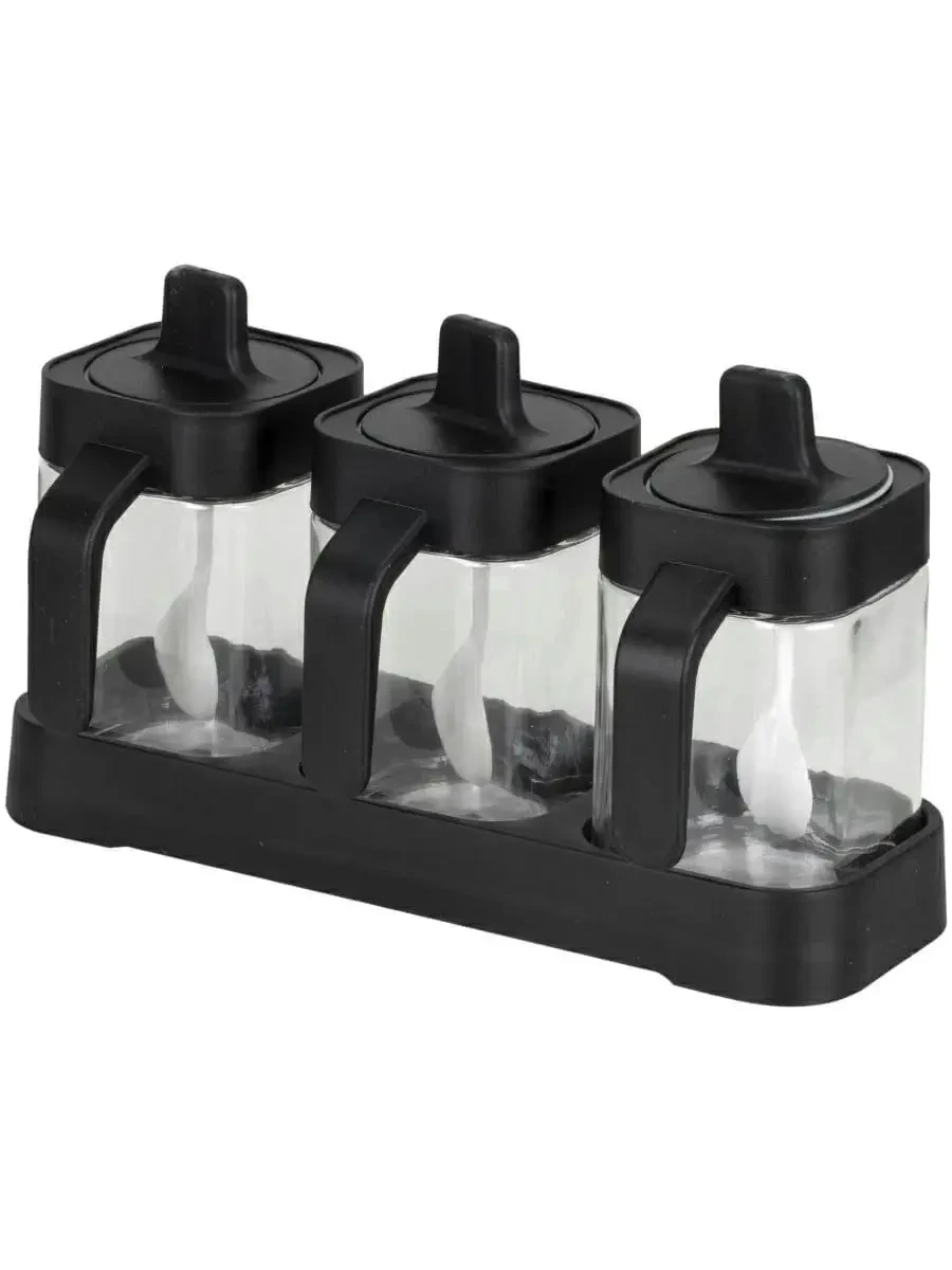 Набір банок для зберігання сипучих продуктів Seasoning bottle set XL-730 HB-8 Nt, фото 1