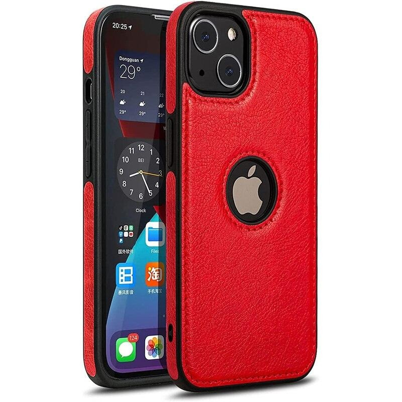 Чохол Slim Leather Case для Apple iPhone 15 Plus Red, фото 1