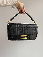 Женская сумка Fendi (черная) красивая стильная вместительная деловая сумка art032