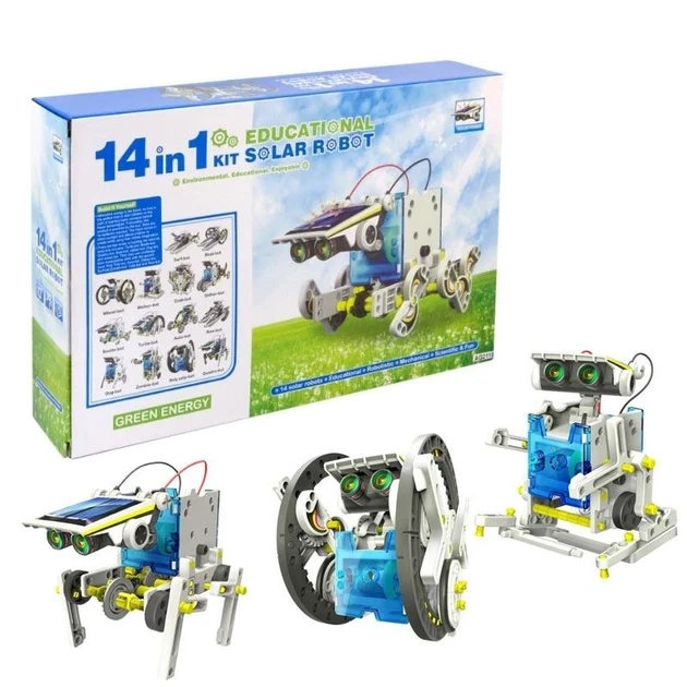 Solar Robot для детей 14в1, Детский конструктор робот с солнечной панелью и моторчиком - фото 6 - id-p2116069601
