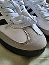 Кросівки чоловічі білі Adidas Samba White Black (15058), фото 4