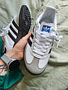 Кросівки чоловічі білі Adidas Samba White Black (15058), фото 2