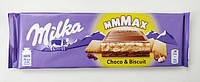 Молочный шоколад Milka Schoko & Biscuit з печивом і гірким шоколадом 300г