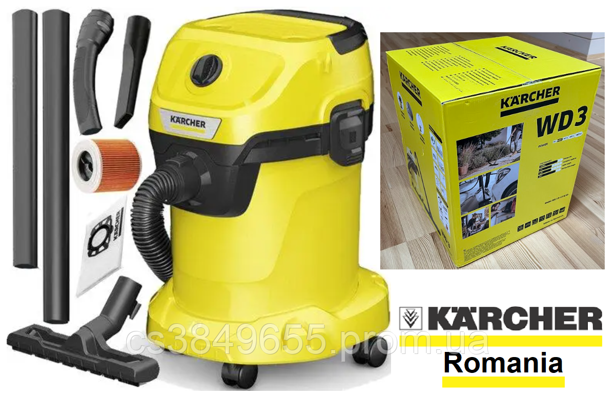 Професійний пилосос Karcher WD 3 V-17/4/20 (1.628-101.0) Румунія