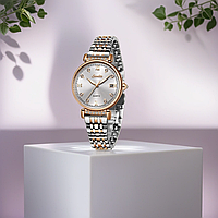 Жіночий кварцовий срібний годинник Sunkta Vivaro зі сталевим регульованим ремінцем MSC