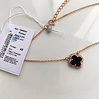 Срібне кольє в позолоті Конюшина 13 мм