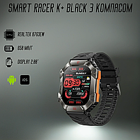 Smart Watch наручные Smart Racer K+ Black с компасом водонепроницаемые смарт часы Android iOS черные MSC