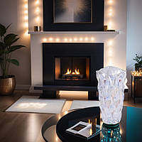 Декоративная ваза для интерьера Ваза для цветов стеклянная прозрачная 23,5 см Прозрачный MSC