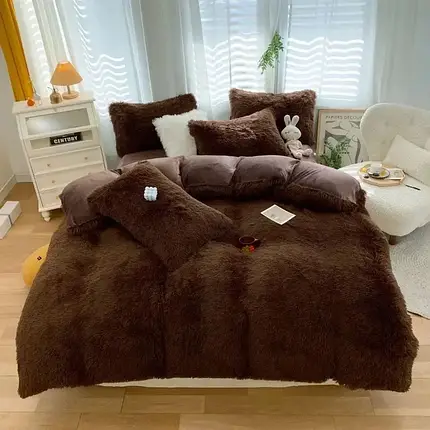 Євро-максі набір постільної білизни 200*230 Плюш Травичка №EL-04 Черешенка™, фото 1