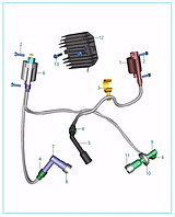 Прокладка для кабеля катушки запалювання Bajaj Dominar 400 UG2 (від 2022р.випуску) DD111012