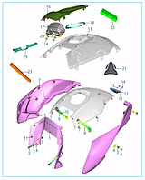 Шайба нейлоновая 5.3X11.5X1.5 Bajaj Dominar 400 UG2 (от 2022г.выпуска) 39214124