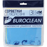 Салфетки для уборки Buroclean целлюлозные влаговпитывающие 15х15 см 3 шт. (4823078919878) - Топ Продаж!