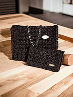 Набір - Стильна  в'язана сумка і клатч ручної роботи