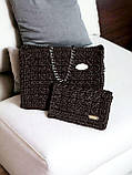 Набір - Стильна  в'язана сумка і клатч ручної роботи, фото 2
