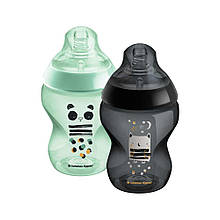 Набір пляшечок для годування Tommee Tippee Closer to Nature Animals; 260 мл. 2 шт (TT0038)