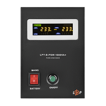 У/Ц ДБЖ LogicPower LPY-B-PSW-1000VA+ (700Вт) 10A/20A з правильною синусоїдою 12V