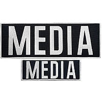 Набір шевронів 2 шт для журналістів Преса MEDIA вишитий патч нашивка для працівників медіа та ЗМІ, фото 6