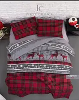 Комплект постельного белья First Choice Flanel 200×220 см Happiness Red