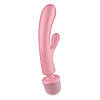 Вібратор-кролик із вібромасажером Satisfyer Triple Lover Pink, 3 мотори, фото 4