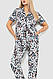 Піжама жіноча на ґудзиках, колір різнобарвний, 219RP-716 L, L, 48, фото 2