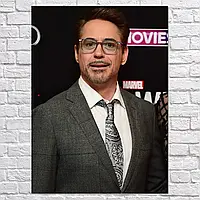 Плакат "Роберт Дауні-молодший, Robert John Downey Jr.", 60×43см