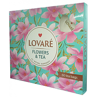 Колекція чаю Lovare Flowers & Tea 12 видів по 5 штук