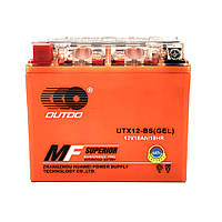 Мотоаккумулятор OUTDO UTX12-BS GEL, 12V 10Ah (150 х 87 х 130), Orange, Q6