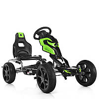Дитячий спортивний картинг/веломобіль/машина на педалях Bambi M 1504 Зеленый