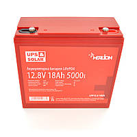 Літій-залізо-фосфатний акумулятор Merlion LiFePO4 12.8 V 18 AH (4S3P/BMS-20A), (181x77x168) for UPS, 3000