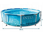 Круглий каркасний басейн Intex 28206 Metal Frame (305x76 см) Морський принт, фото 8