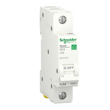 Автоматичний вимикач Schneider RESI9 32А, 1P, крива С, 6 кА