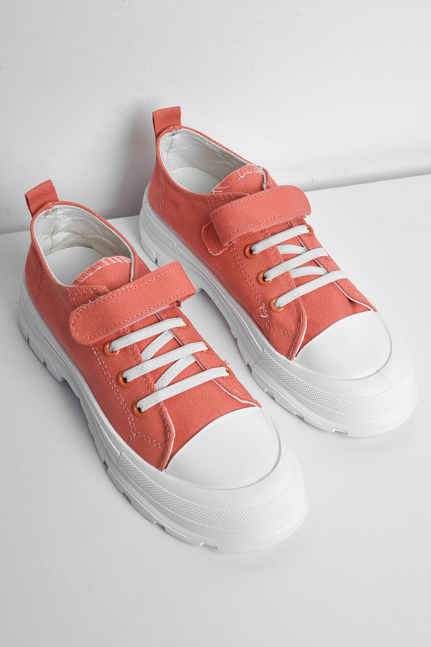 Кеди дитячі помаранчевого кольору текстиль р.33 174660P, фото 1