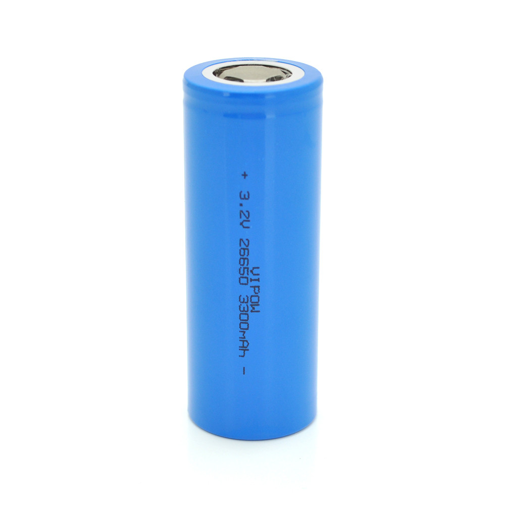Літій-залiзо-фосфатний акумулятор 26650 Lifepo4 Vipow IFR26650 FlatTop, 3300mAh, 3.2V, Blue Q50/500