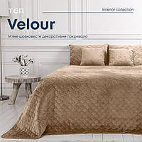 Покрывало ТЕП "VELOUR" 240*260 см капучино/роб круглый Baumar - Сделай Это