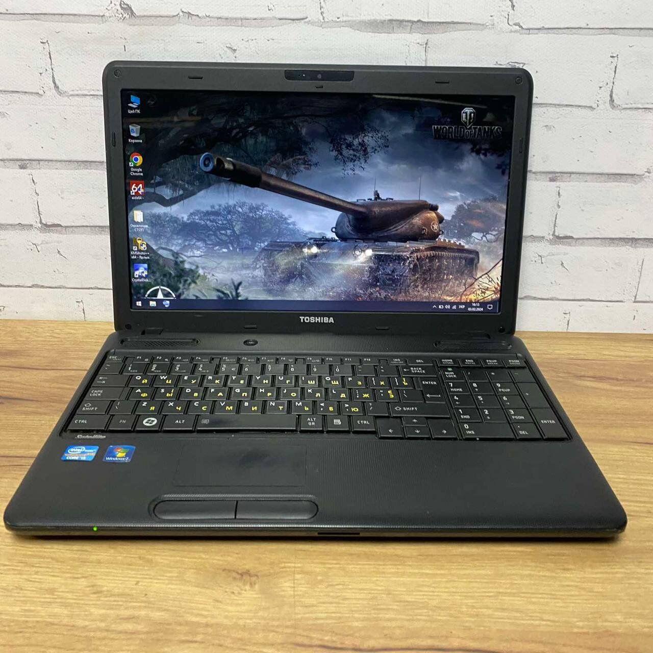 Б/в Ноутбук Toshiba Satellite C660 15.6" 1366x768| Core i5-2430M| 8 GB RAM| 256 GB SSD| HD 3000