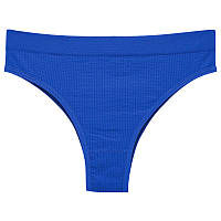 Жіночі безшовні трусики бразиліани в рубчик A02# Синій XL