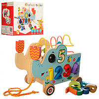 Детская развивающая игрушка на колесах MD 1256 деревянная от LamaToys