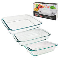 Термоскло деко 3 шт/наб 0.7/1.5/2.2 л Firex 236825