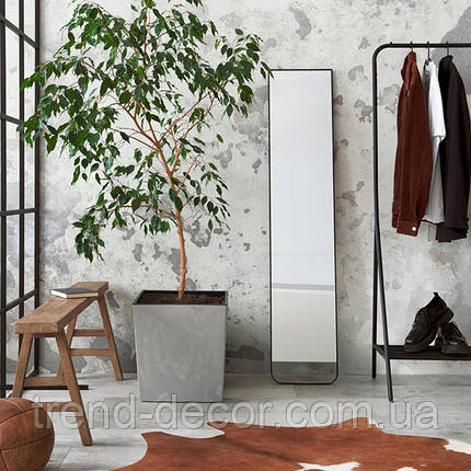 Горщик пластмасовий з вкладом JUKA ECO recycled сірий бетон 19х19см., фото 3