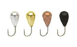 Блешня вольфрамова Lucky John Крапля з отвором і кембриком 6мм 2.77 г