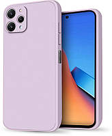 Силіконовий чохол із мікрофіброю для Xiaomi Redmi 12 бузковий тонкий матовий