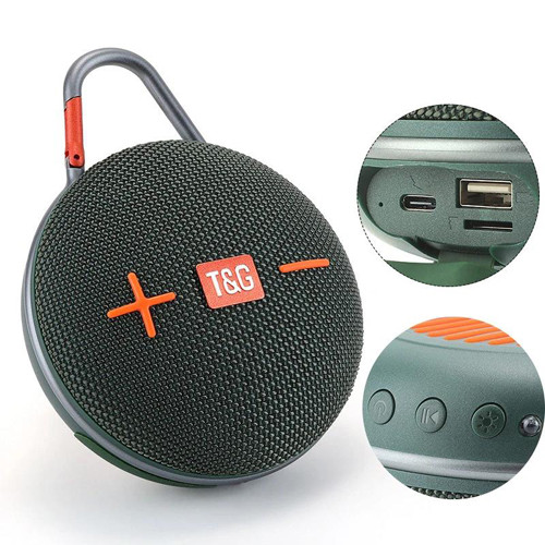 Bluetooth-колонка TG648, з функцією speakerphone, радіо, green