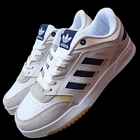 41-44 Adidas Drop Step White Blue Grey белые с синим мужские кроссовки Адидас Дроп Стэп натур кожа замша