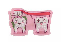 Тримач настінний для зубних щіток. На 2 щітки. Рожевий