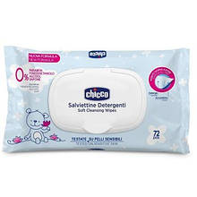 Дитячі вологі серветки Chicco м'які очисні 72 шт. (09163.00)