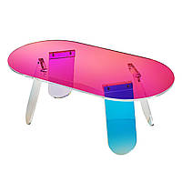 Акриловый приставной столик VEVOR 95 x 50 см, красочный акриловый приставной барный столик, легко чистится,